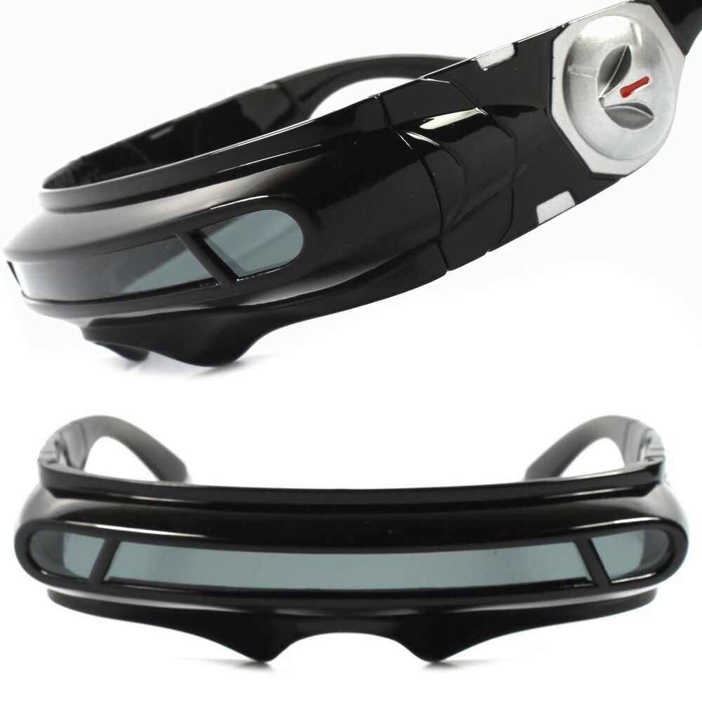 Black Futuristic Party Costume X-Men Cyclops Wrap Visor Sunglasses